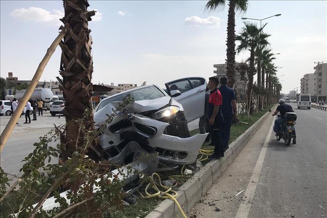 NUSAYBİN´DE MADDİ HASARLI KAZA