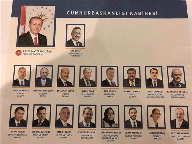 Yeni Hükumet Kabinesi Açıklandı.  