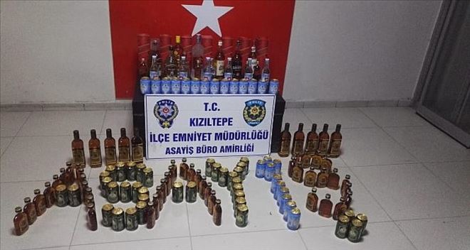  145 adet kaçak içki ele geçirildi