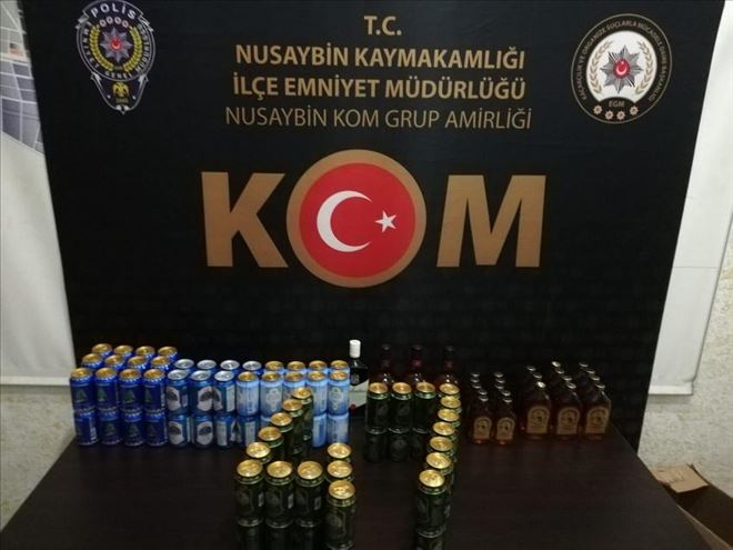 Mardin´de 91 litre kaçak içki ele geçirildi