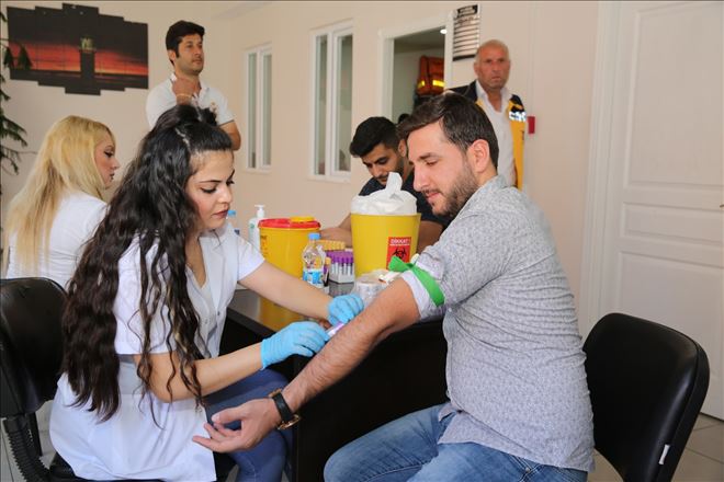 İlaçlama biriminde çalışan personeller sağlık taramasından geçti