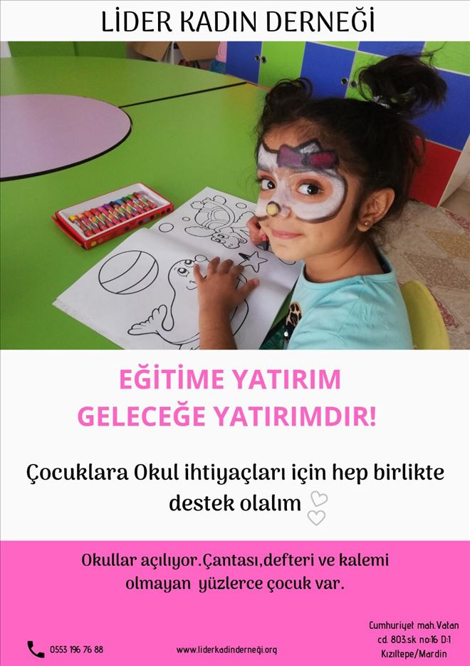 Lider Kadın Derneğinden çocuklar için çağrı var!