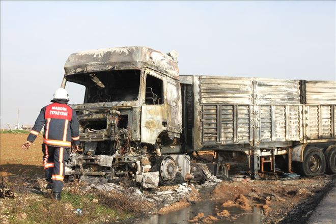 Mardin´de zincirleme kazada 2 tır ve 1 tanker yandı, 3 kişi yaralandı