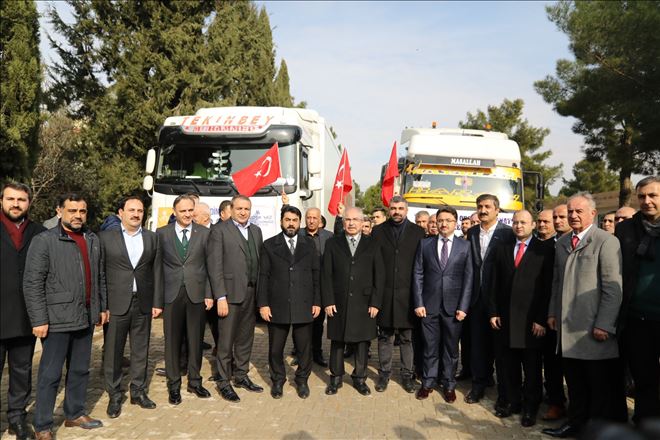 Mardin´den İdlib ve Elazığ´a yardımlar dualarla gönderildi