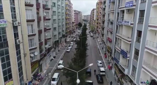 Kızıltepe´de korona virüs sessizliği drone ile görüntülendi
