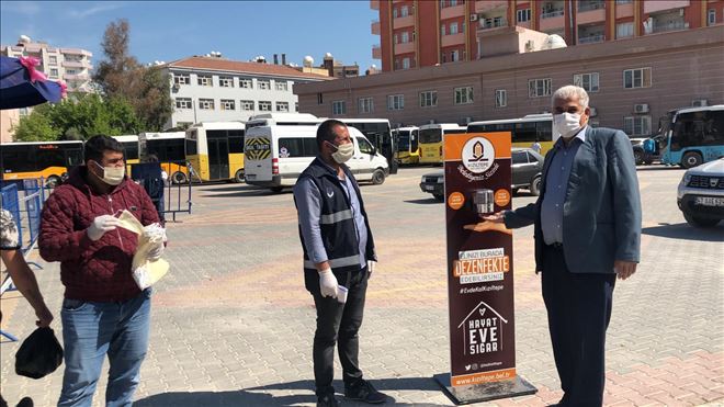 Kızıltepe´de pazar yerlerine el dezenfektanı