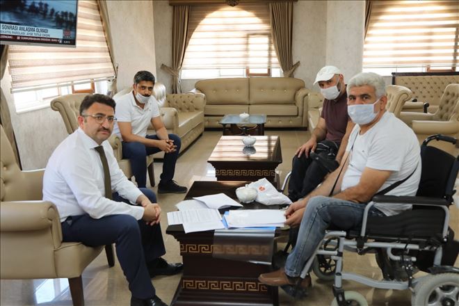 Kızıltepe Engelliler Birliği Spor Kulübü Derneği üyelerinden Kaymakam Çam´a ziyaret