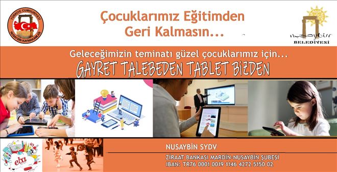 Nusaybin´de dar gelirli öğrenciler için tablet kampanyası 