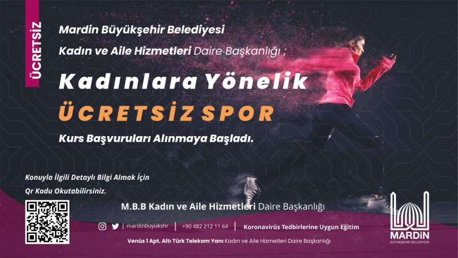Kadınlara Yönelik Ücretsiz Spor Kurs Kayıtları Başladı