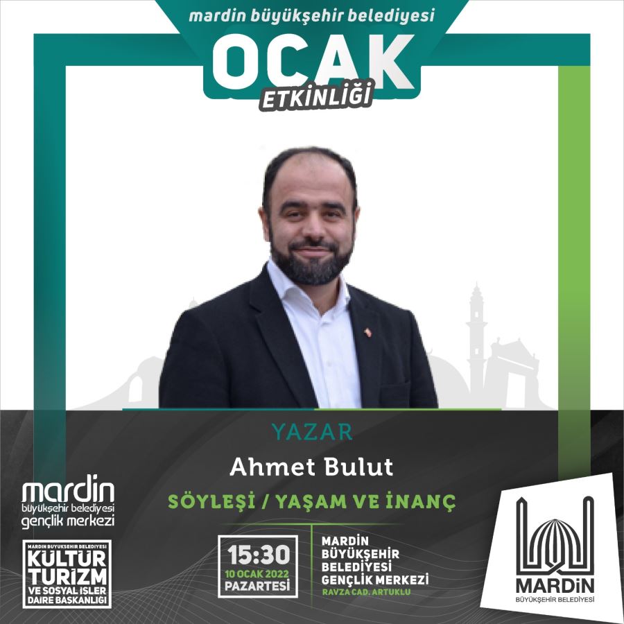 Yazar Ahmet Bulut, gençlerle bir araya gelecek 
