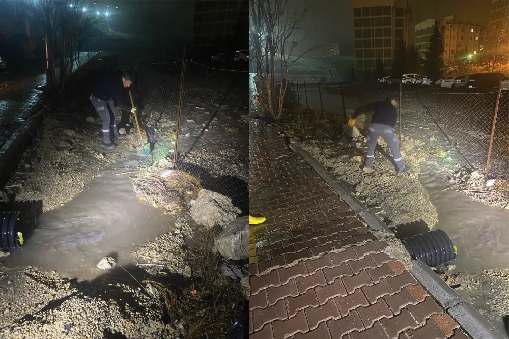 Artuklu Belediyesi’nden sağanak yağış mesaisi
