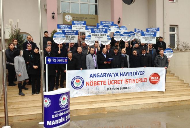 Eğitimcilerden Angarya Nöbet